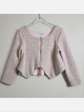 Pippa & Julie Girls Pink Woven Jacket, Size 5 ~ EUC